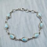 Larimar 7.5" 925 Sterling Silver Bracelet (REXT11-451)