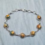 Spiny Oyster Turquoise 7.5" 925 Sterling Silver Bracelet (REXT11-454)