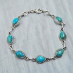 Mohave Turquoise 7.5" 925 Sterling Silver Bracelet (REXT11-425)