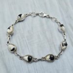 White Buffalo Turquoise 7.5" 925 Sterling Silver Bracelet (REXT11-428)