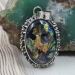 Sterling Opal 1.5" 925 Silver Pendant (RS20-211)