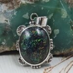 Sterling Opal 1.5" 925 Silver Pendant (RS20-221)
