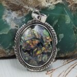 Sterling Opal 1.5" 925 Silver Pendant (RS20-184)