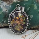 Sterling Opal 1.5" 925 Silver Pendant (RS20-234)