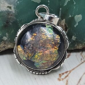 Sterling Opal 1.5" 925 Silver Pendant (RS20-268)