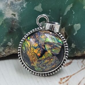 Sterling Opal 1.5" 925 Silver Pendant (RS20-260)