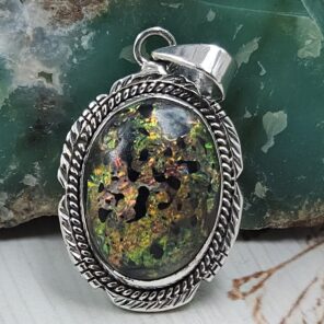 Sterling Opal 1.5" 925 Silver Pendant (RS20-248)