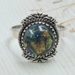 Sterling Opal Size US 9 925 Silver Ring (REXT25-98)