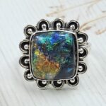 Sterling Opal Size US 9 925 Silver Ring (REXT25-113)