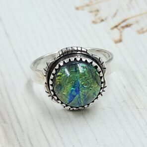 Sterling Opal Size US 7 925 Silver Ring (REXT25-58)