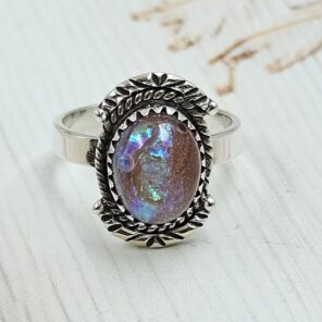 Sterling Opal Size US 7 925 Silver Ring (REXT25-67)