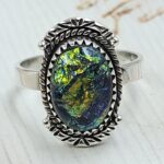 Sterling Opal Size US 9 925 Silver Ring (REXT25-97)