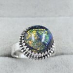 Sterling Opal Size US 6 925 Silver Ring (REXT25-41)