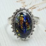 Sterling Opal Size US 10 925 Silver Ring (REXT25-121)