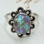 Sterling Opal Size US 8 925 Silver Ring (REXT25-72)