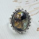 Sterling Opal Size US 9 925 Silver Ring (REXT25-99)
