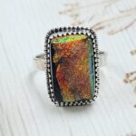 Sterling Opal Size US 8 925 Silver Ring (REXT25-69)