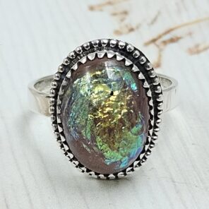 Sterling Opal Size US 8 925 Silver Ring (REXT25-79)