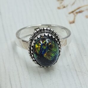 Sterling Opal Size US 7 925 Silver Ring (REXT25-66)