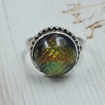 Sterling Opal Size US 7 925 Silver Ring (REXT25-61)