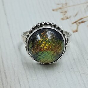 Sterling Opal Size US 7 925 Silver Ring (REXT25-61)