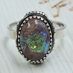 Sterling Opal Size US 8 925 Silver Ring (REXT25-76)