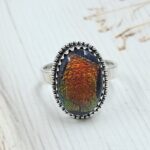 Sterling Opal Size US 7 925 Silver Ring (REXT25-49)