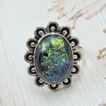 Sterling Opal Size US 7 925 Silver Ring (REXT25-52)
