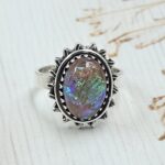 Sterling Opal Size US 7 925 Silver Ring (REXT25-51)
