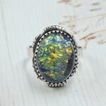Sterling Opal Size US 7 925 Silver Ring (REXT25-64)