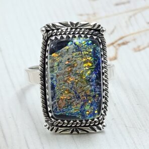 Sterling Opal Size US 8 925 Silver Ring (REXT25-77)