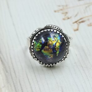 Sterling Opal Size US 6 925 Silver Ring (REXT25-36)