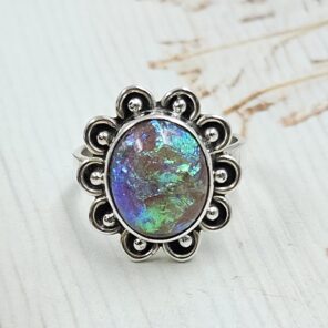 Sterling Opal Size US 6 925 Silver Ring (REXT25-30)