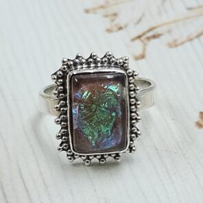 Sterling Opal Size US 7 925 Silver Ring (REXT25-59)
