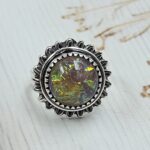 Sterling Opal Size US 6 925 Silver Ring (REXT25-42)