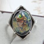Sterling Opal Size US 9 925 Silver Ring (REXT25-104)