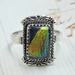 Sterling Opal Size US 8 925 Silver Ring (REXT25-81)
