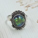 Sterling Opal Size US 6 925 Silver Ring (REXT25-40)