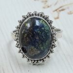 Sterling Opal Size US 9 925 Silver Ring (REXT25-111)