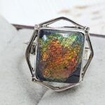 Sterling Opal Size US 8 925 Silver Ring (REXT25-82)