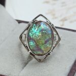 Sterling Opal Size US 7 925 Silver Ring (REXT25-54)