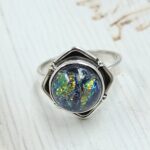 Sterling Opal Size US 7 925 Silver Ring (REXT25-56)