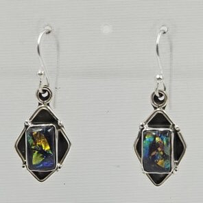 Sterling Opal 1.5" 925 Silver Earring (RS20-329)