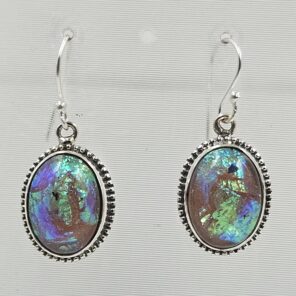 Sterling Opal 1.5" 925 Silver Earring (RS20-307)