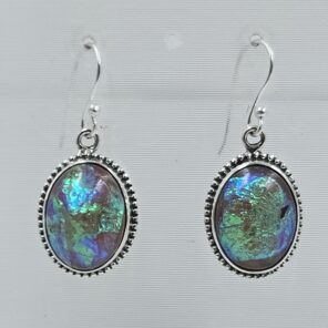Sterling Opal 1.5" 925 Silver Earring (RS20-328)