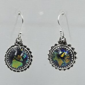 Sterling Opal 1.5" 925 Silver Earring (RS20-293)