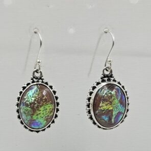 Sterling Opal 1.5" 925 Silver Earring (RS20-271)