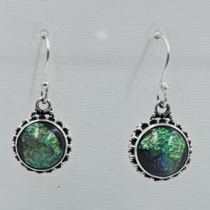 Sterling Opal 1.5" 925 Silver Earring (RS20-315)