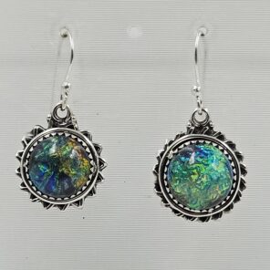 Sterling Opal 1.5" 925 Silver Earring (RS20-317)