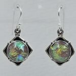 Sterling Opal 1.5" 925 Silver Earring (RS20-335)